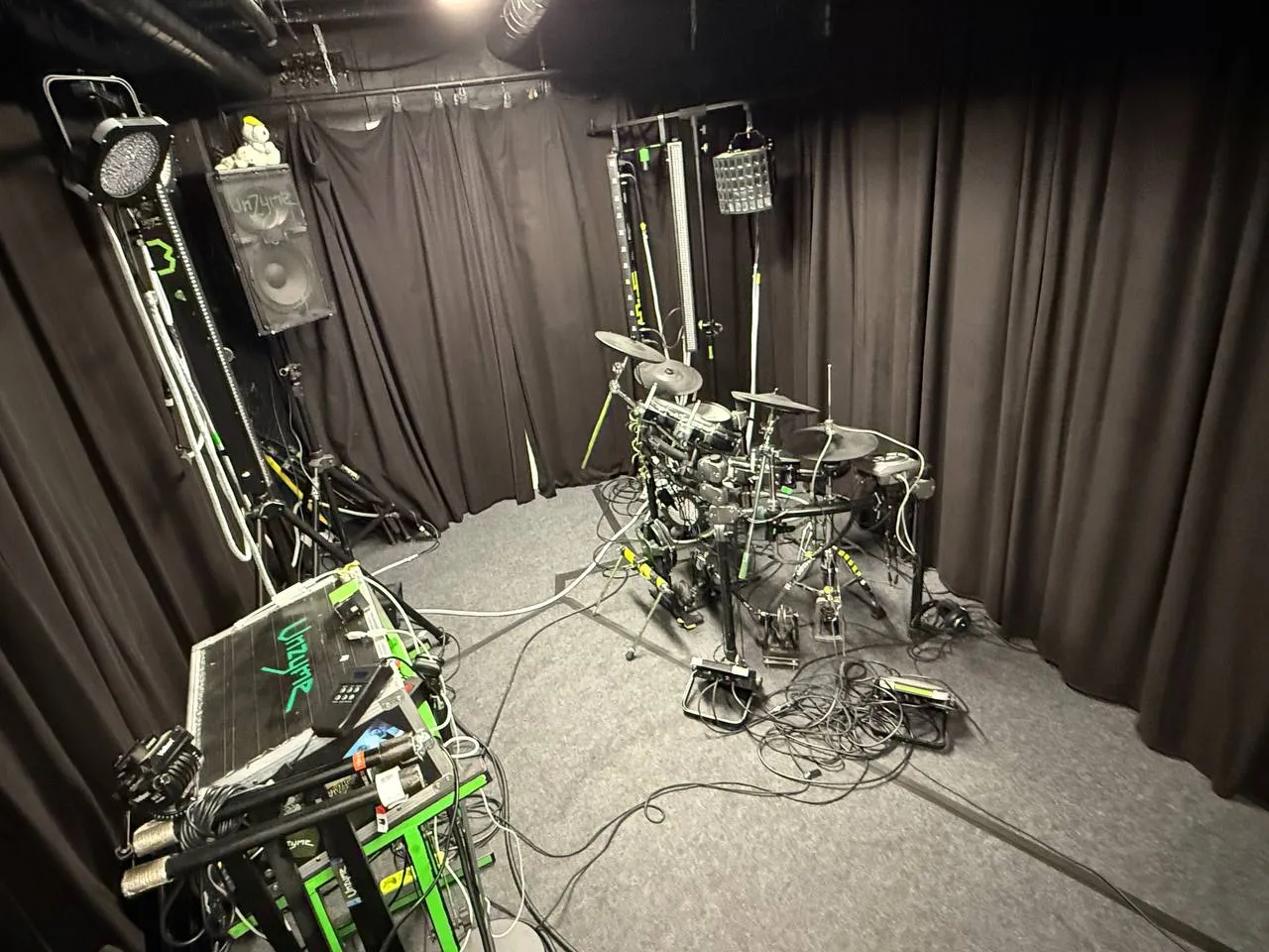 Drums in rehearsal room